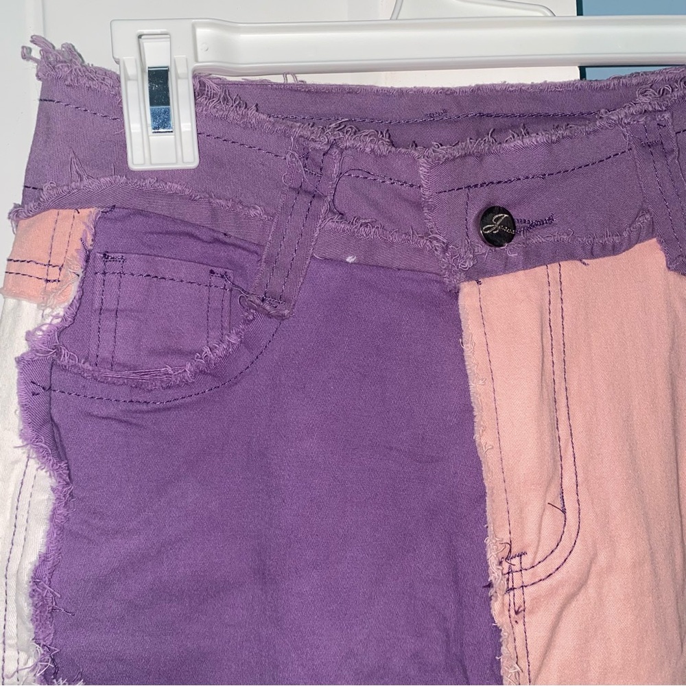 Colorblock Patchwork Pants - Picture 5 of 7